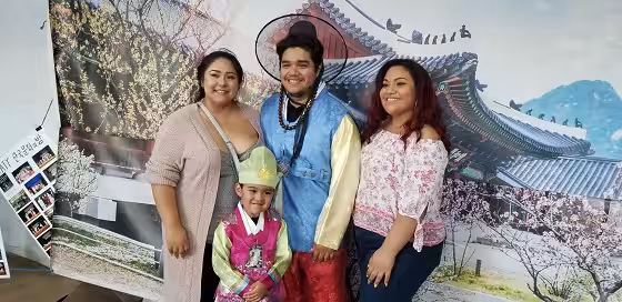 Hanbok photo booth at Houston Korean Festival