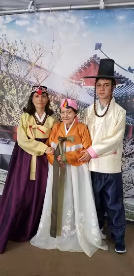 Hanbok photo booth at Houston Korean Festival