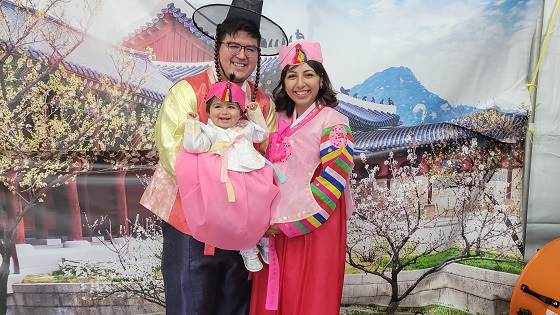 Hanbok photo booth at Houston Korean Festival
