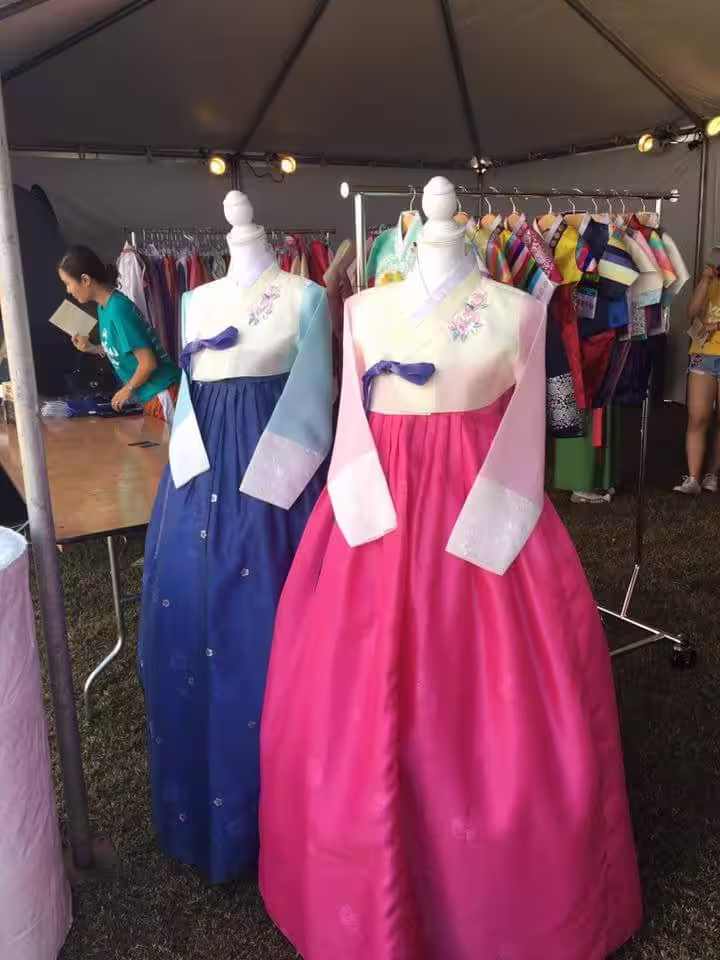 Hanbok photo booth at Houston Korean Festival