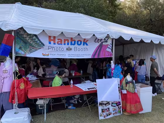 Hanbok photo booth at Houston Korean Festival
